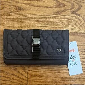 Lug throttle BR Grey Quilted Wallet with tags